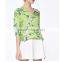 China fashion factory manufacturer summer prints images of ladies casual tops