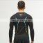 Custom men slim springy quick-dry running sport T-shirt