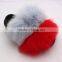 Myfur Fashionable Design Multi Fox Fur Slippers Fur Slides for Girls