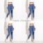 pictures of Jeans patchwork blue pants women casual pants