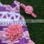 new design kids swing top set pink Azect swing top with bloomer sets infant toddler outfits with headband