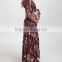 Newest Maternity Dresses With PinkBlush Burgundy Paisley Maternity Maxi Dress Women Wear WD80817-27