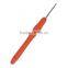 New Arrival Orange-red 13.7cm TPR Aluminum Crochet Hooks