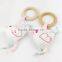 40mm Unfinished Wood Ring Natural Round Beads DIY Craft Accessories
