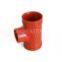 ductile iron tee UL, FM approved