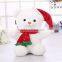 white teddy bear dolls, plush teddy bear with christmas decoration