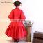 XXLF179 red cute flower girl party wear evening dresses for girl kids party dress
