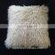 16" Mongolian Tibet Lamb fur Pillow Cushion Rust Red Fashion Home Decorative