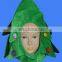 Fancy green santa tree hat with red point