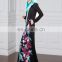 2005#Dubai New model Kaftan Muslim women Long Sleeve maxi Printed dress with fashion Arab hijab 2017 in dubai wholesale