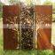 2019 new design corten steel garden screens laser cut screen panels