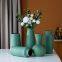 Beautiful Green Tall Nordic Morandi Modern Simple Ceramic Vase For Shopping Mall Decor