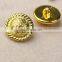 Shinny Fancy clothing Down Hole Flat Shirt Shank Military ABS Gold Button