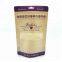 Custom printed matte finish kraft paper stand up pouch with window