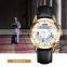 Skmei Q036 Islamic Qibla Muslim Watch Leather Strap Digital Time Prayer Azan Watch with Sapphire Glass