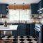 blue Luxury lacquer modular kitchen cabinet custom shaker design for modern home
