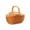 High Quality Rattan Wicker Picnic Basket/Rattan Handmade Fruit Snack Vegetable Wicker Picnic Container Storage Basket