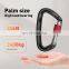 JRSGS Amazon Hot Selling Wholesale Good Quality D Shape Lightweight Aluminum Climbing Carabiner Clip with Snap Lock S7101B