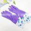 Wholesale Kitchen Cleaning Wash Dishes Long Waterproof Rubber Latex Custom Printed Household Dish Washing Gloves