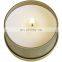 Wholesale Luxury Aromatherapy Fragrance Small Golden Jar Scented Candle Soy Wax