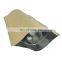plain foil lined zipper stand up pouch food grade kraft paper bag with valve