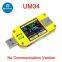 UM34 UM34C Color LCD Display USB Ammeter Voltmeter USB Tester