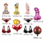Globos De Despedida De Soltera Decoration for Bachelor Penis Balloon Bachelor Sexy Underwear Prank Mylar Foil Balloons