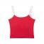 Spring New European and American Style Belt Chest Cushion Strap Three Dimensional Flower Decorative Tank Top