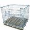 Industrial stackable steel wire mesh pallet cage