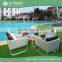 Leisure garden furniture white outdoor rattan sofa set furniture