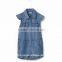 2016 baby dress sleeveless child denim princess Girls' Chambray baby jump suit one piece dress