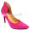 surprise sexy high heel pointed toe elegant lady party shoes with zipper