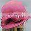 cute narrow-brim pink bowknot bucket hat for winter and spring autumn