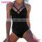 Bohemian Polka Dot High Waist String Bikini