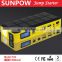 sunpow 12000mah lcd display Battery Booster Portable 12v car jump starter For glasoline