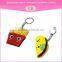 Fashion hot sale cute cartoon banana kay chain design your own keychain metal