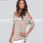 TOP selling strapless casual ladies cotton tops/