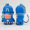 Creative Movie Character captain America LED light flash keychain