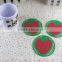 plastic soft pvc orange shape coaster