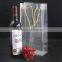 clear pp plastic wine tote bag wine packaging bag with rope handle drawstring gift bag