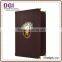 vinyl cover hand-made PU menu folder / restaurant bill holder printing / conference folder