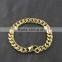 mens stainless steel PVD plating gold 18k gold miami cuban link bracelet