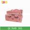 Wholesale pretty pink handmade houseware fold female storage comestic box & organizer for living room