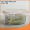Customized round microwave safe glass food container