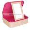 2015 New Design Women Leather Cosmetic Case With Mirror