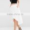 Fashion design ladies skirt with pocket short front and long back skirts