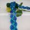 Bullion Wire Double S Shaped Blue Trimming Lace With Sequin