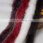 Natural Colored Fox Fur Strips / Blue Fox Trimming For Hoods And Collars