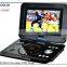 270 Degree Rotatable Cheap Portable DVD Player with Digital TV Tuner