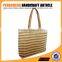 Beach Bag use and paper straw material crochet handbag women stripe shopping bags